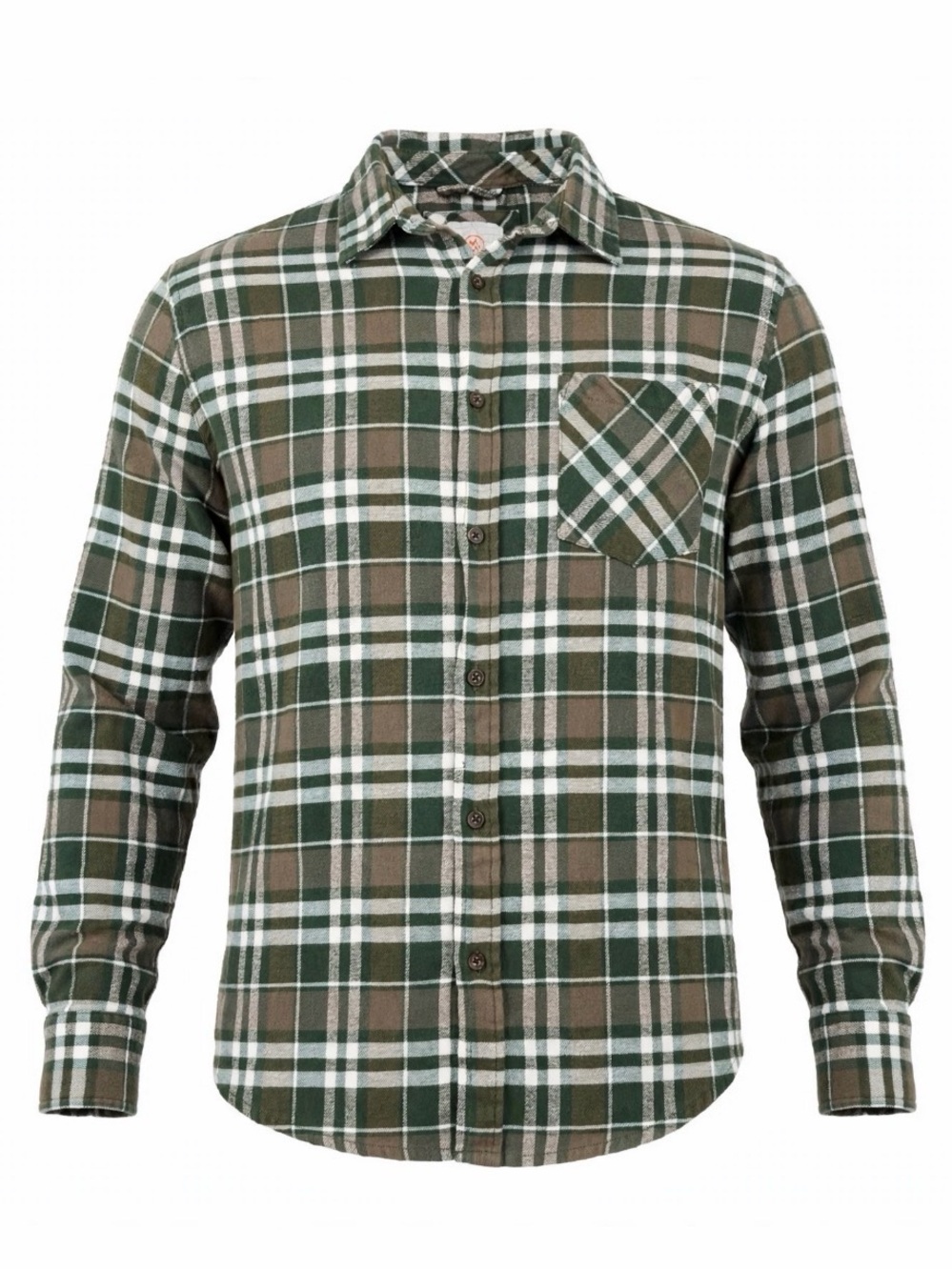 Cloudveil Mens L Green Plaid Flannel Shirt Button Up Outdoor Grunge Lumberjack